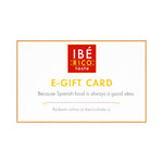 Iberico Taste E-Gift Card with branding and text on a white background
