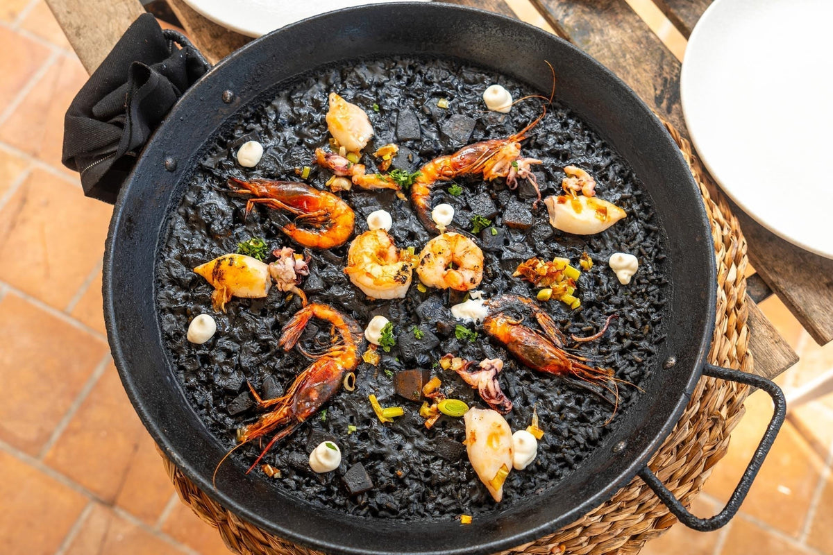 Black Rice Paella (Arroz Negro–Style)