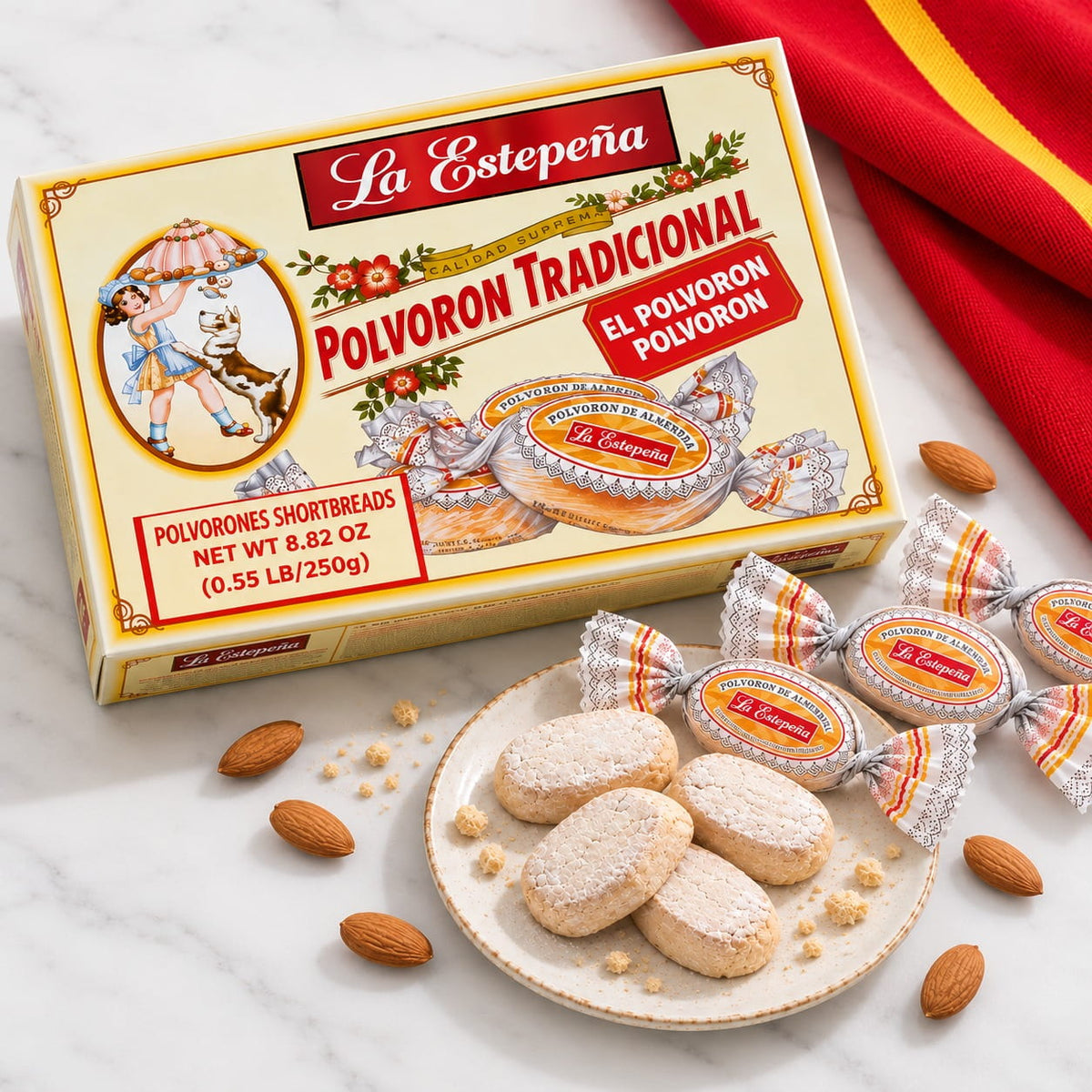 Traditional Almond Polvorones by La Estepeña