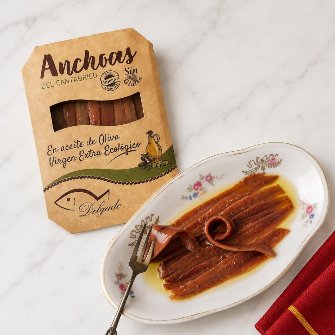 Cantabrian Anchovies in Organic Extra Virgin Olive Oil
