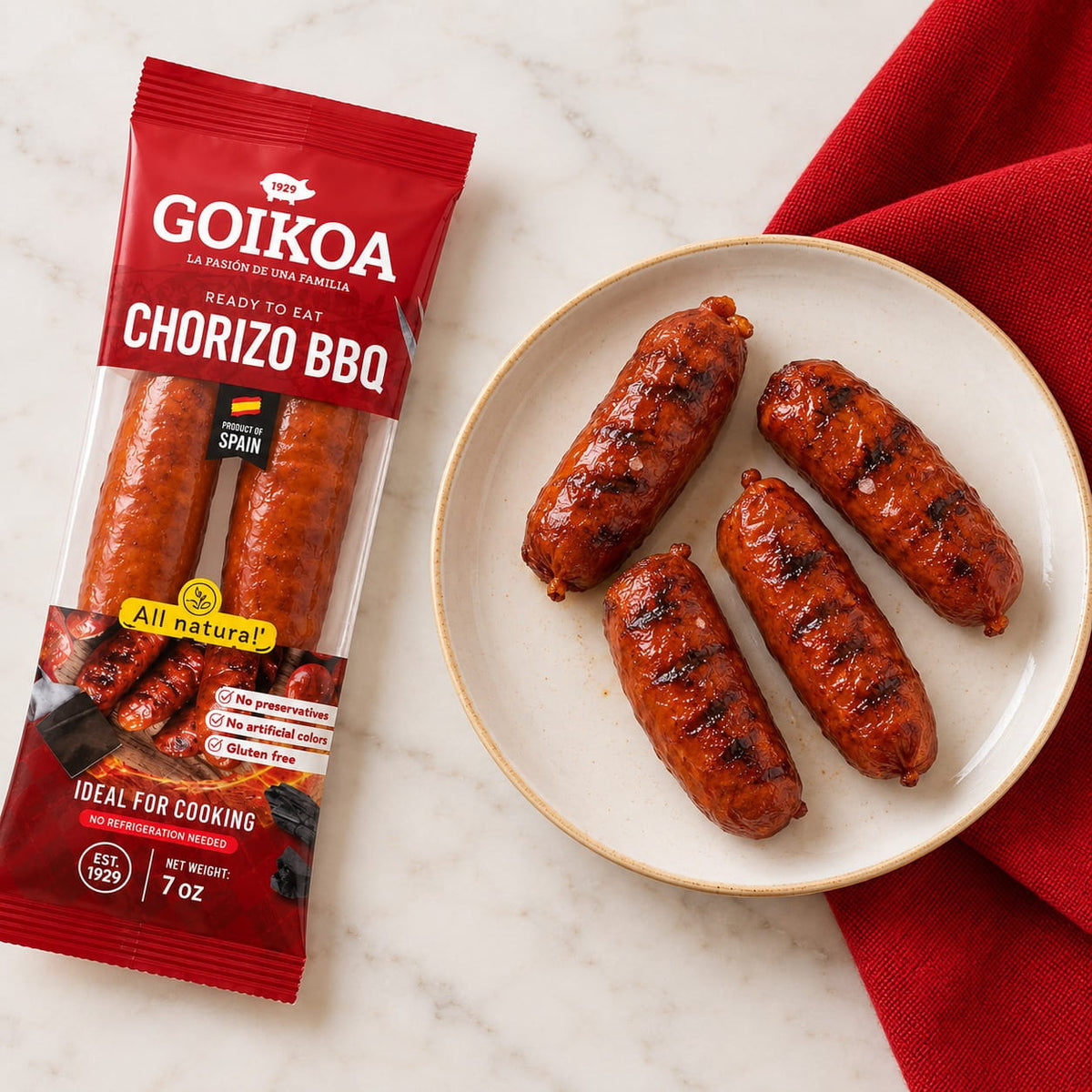 Chorizo Sausage for BBQ/Cooking by Goikoa