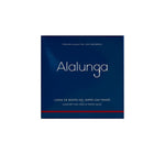 Alalunga bonito in toato sauce product packaging with blue background and white text