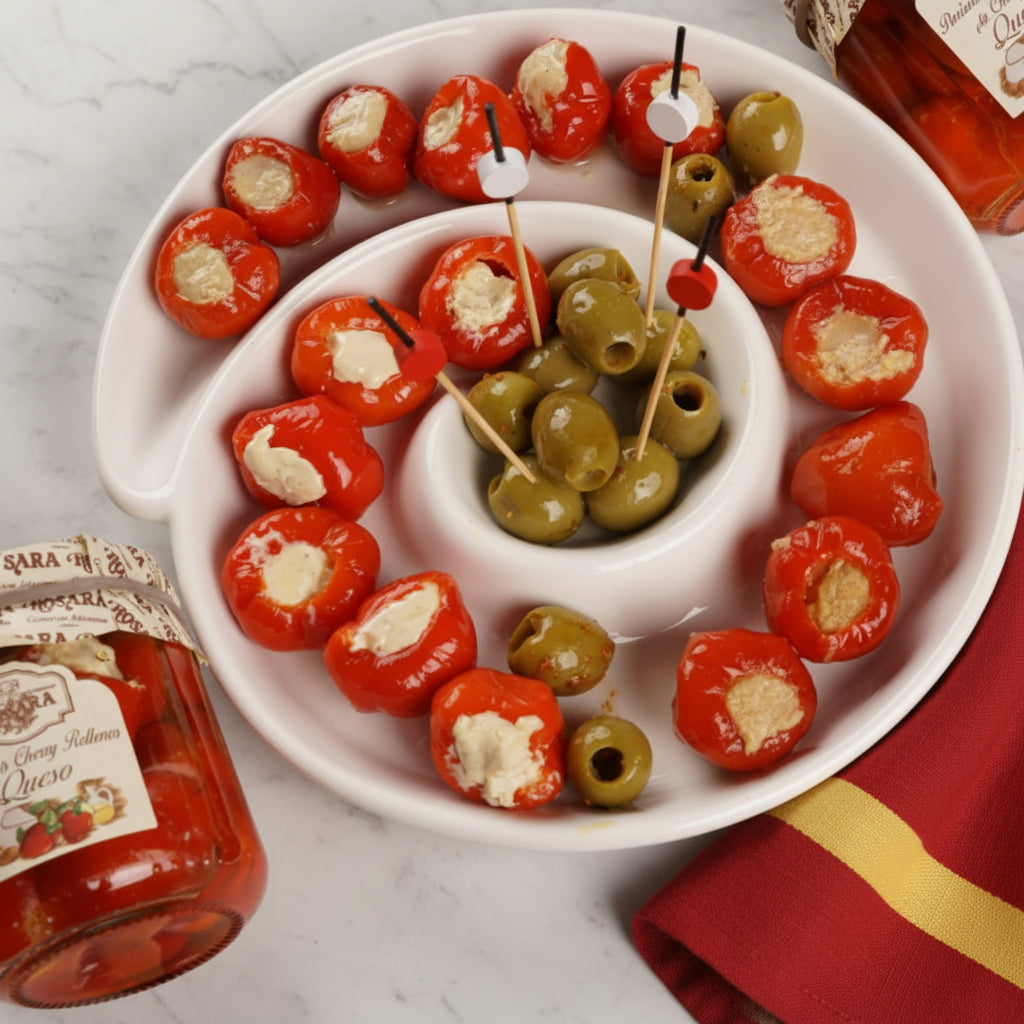 Stuffed Cherry Peppers with Cream Cheese by Rosara Rosara   