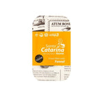 Packaging of Santa Catarina Azores tuna fillets with fennel on a white background