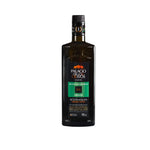 Bottle of Palacio de los Olivos olive oil on a white background