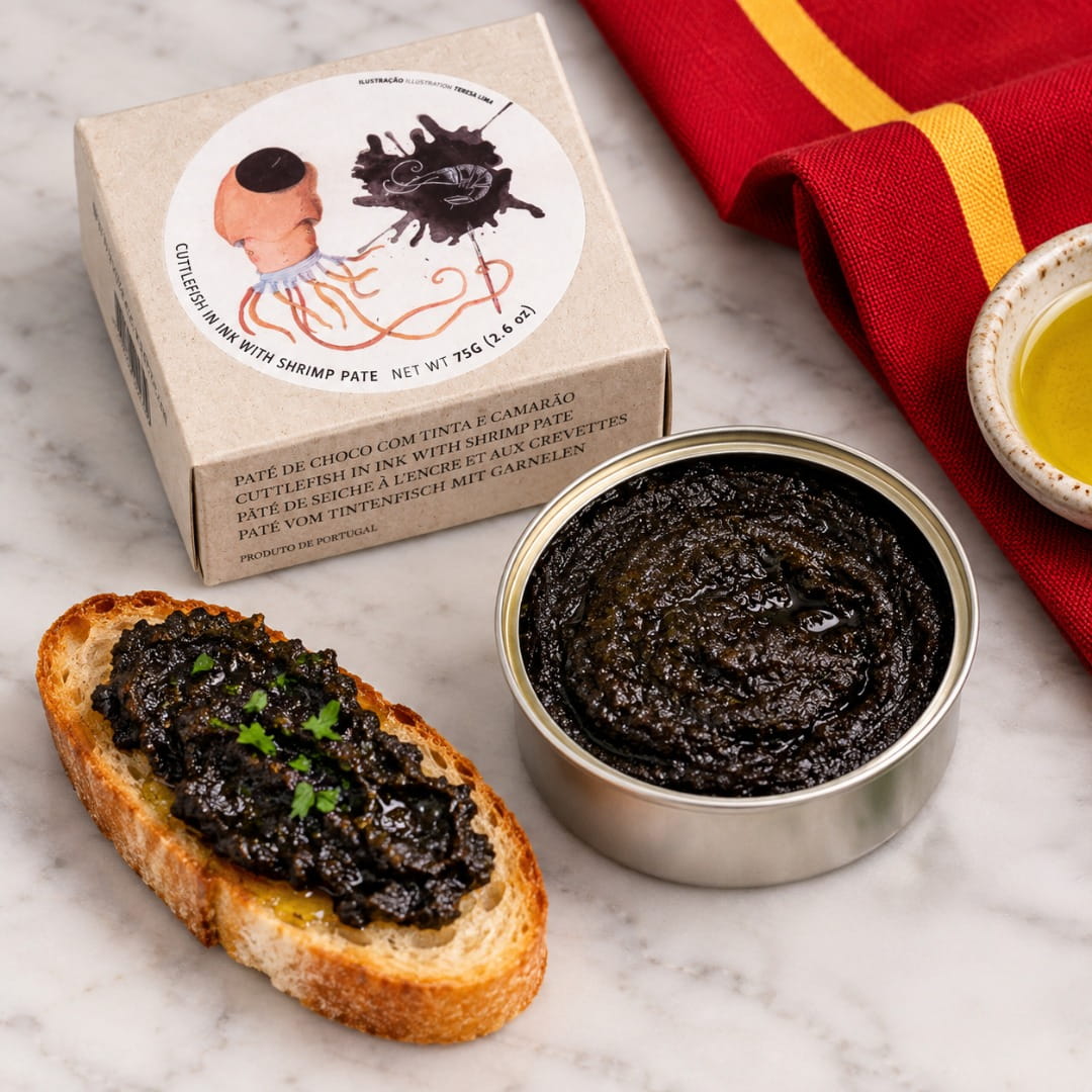Cuttlefish in Ink with Shrimp Pâté by Jose Gourmet