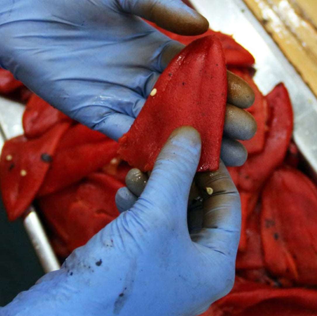 Piquillo Stuffed with Hake and Shrimps by Rosara Rosara   