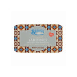 Briosa Gourmet sardine can packaging with decorative label on a white background