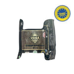 Packaged mojama by USISA and a certification logo on a white background