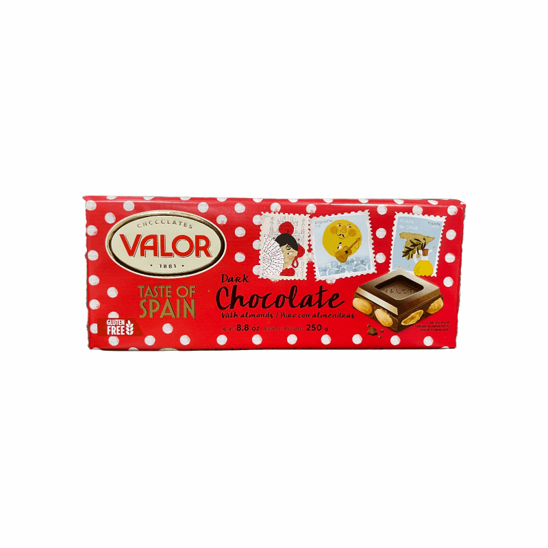 Dark Chocolate with Almonds by Valor Valor Default Title  