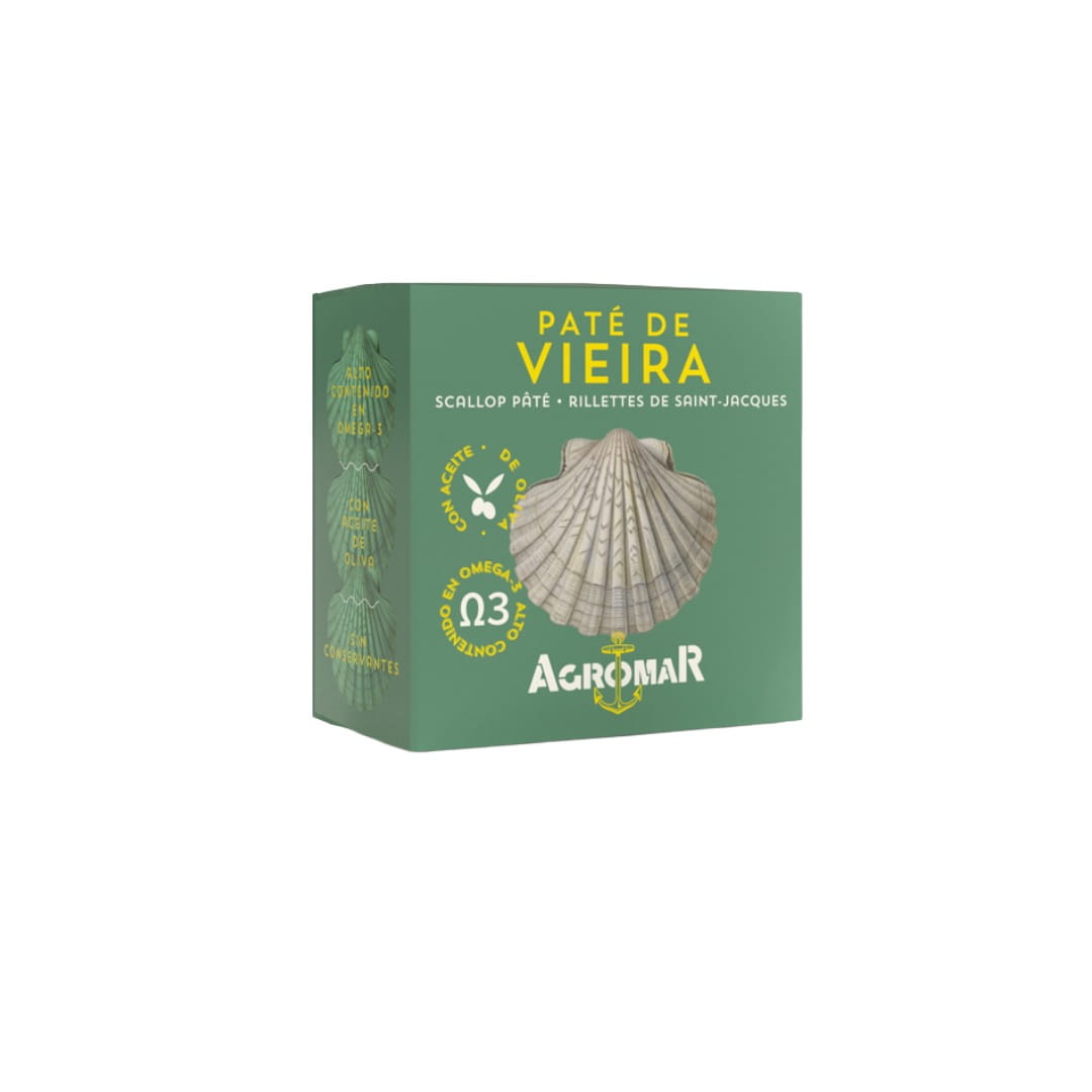 Green box of Agromar Pate de Vieira on a white background